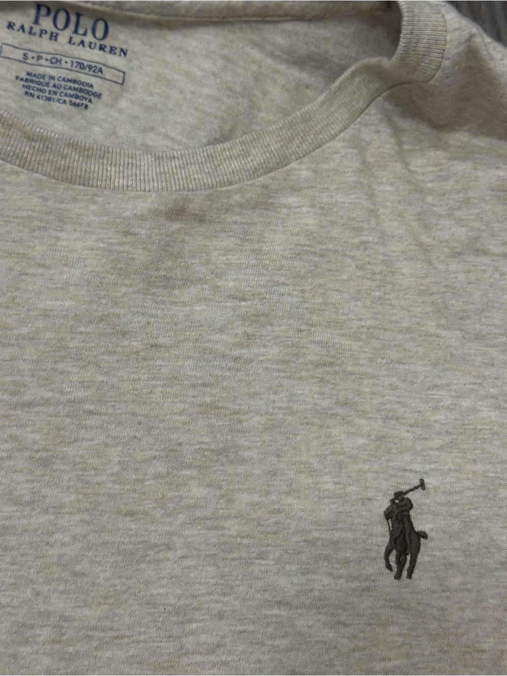Polo by Ralph Lauren Beige Long-Sleeve Crew Tee - Picture 4 of 5